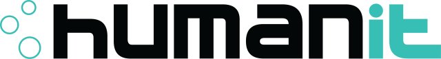 Logo Humanit — Logotyp — Černá + zelená