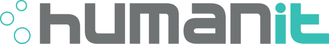 Logo Humanit — Logotyp — Šedá + zelená