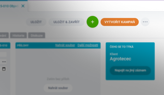 Vizualizace propojení Raynet CRM s EmailovéKampaně.cz pro odesílání kampaní.